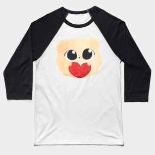 Fluffy puppy with heart Baseball T-Shirt